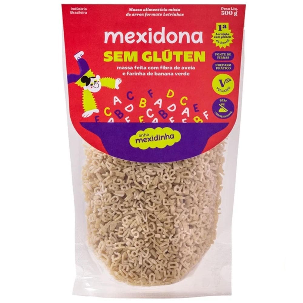 Macarrão De Letrinhas Sem Glúten Mexidona 300G