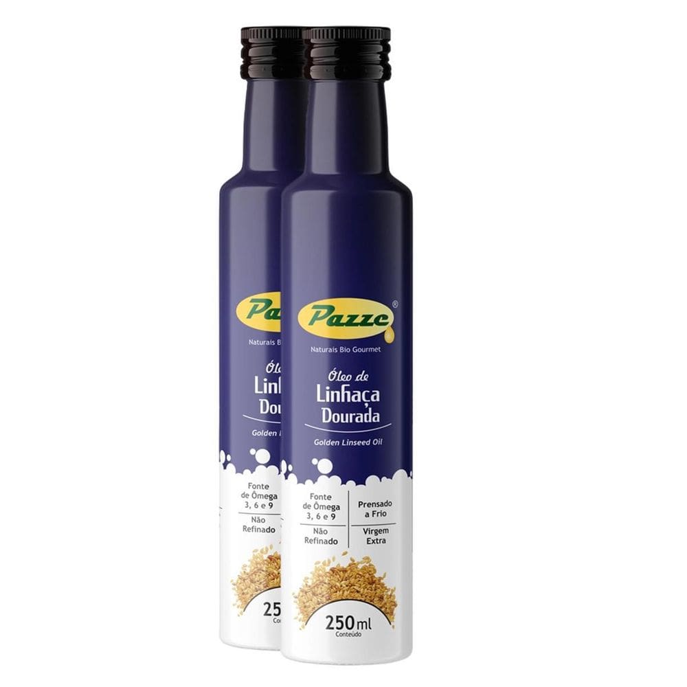 Kit 2 Óleo De Linhaça Dourada Extra Virgem Pazze 250Ml