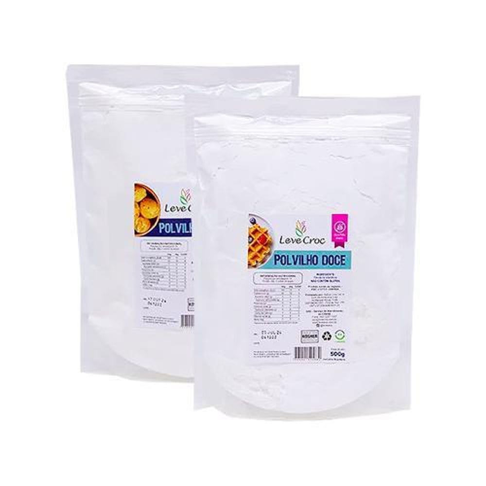 Kit 2 Polvilhos Sem Glúten Leve Croc: Azedo, Doce