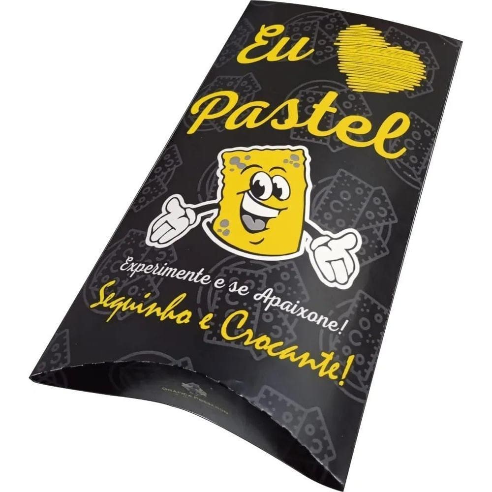 2X 100 Caixa Pastel Delivery Viagem Amo Pastel G 35X4X15Cm