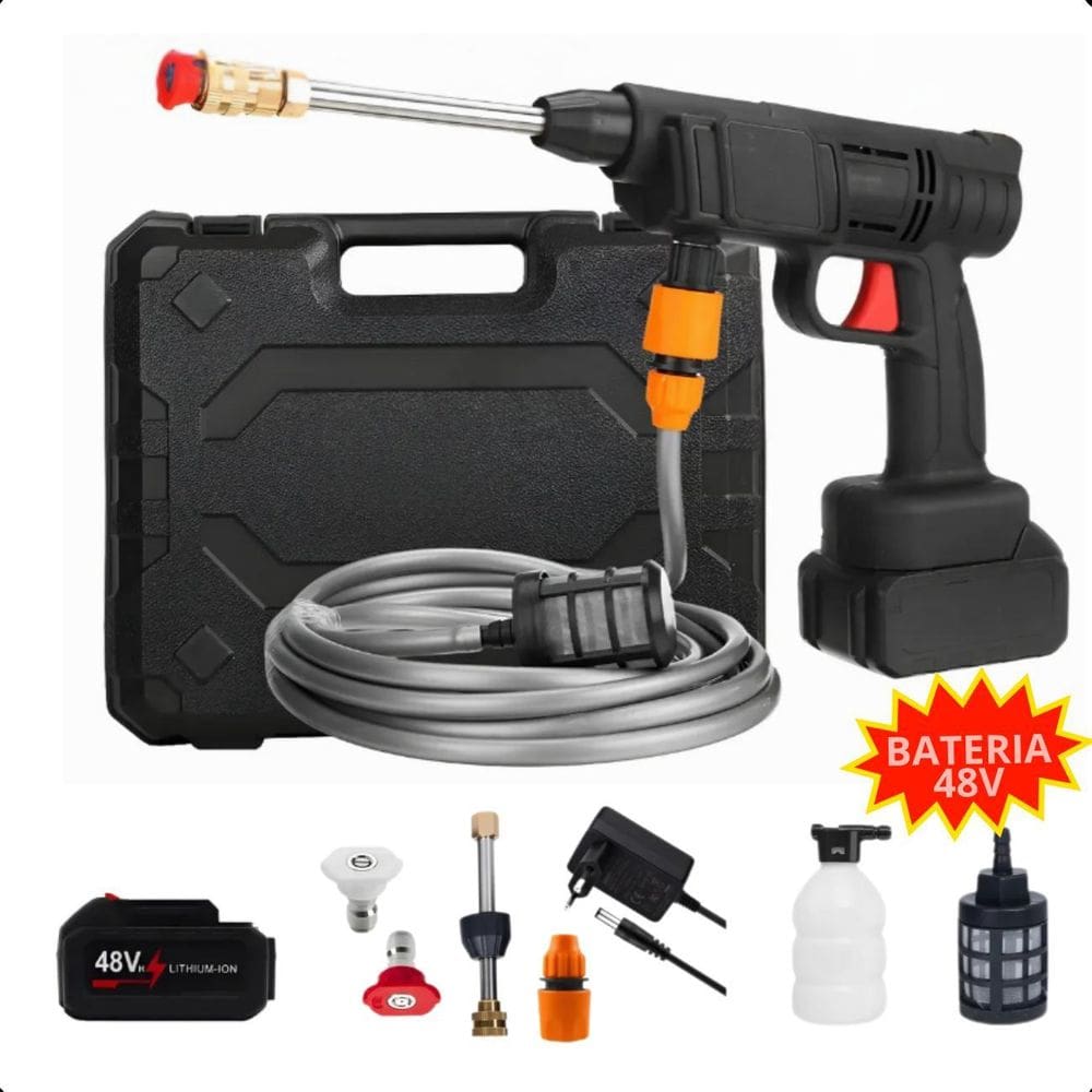 Lava Jato Alta Pressão - Recarregável - 96Volts