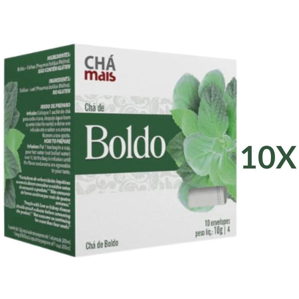 Chá De Boldo Vegano Cx. Com 10 Sachês Kit 10