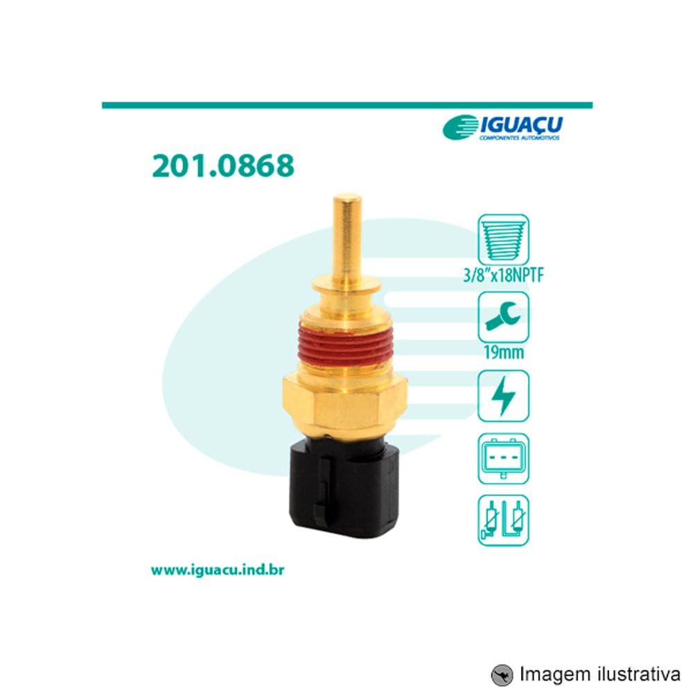 Sensor de Temperatura Água Elantra / Hb20 Tucson / Sorento