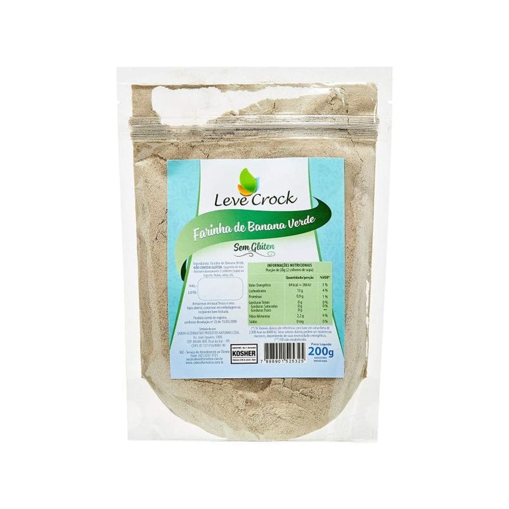 Kit 3X: Farinha De Banana Verde Sem Glúten Leve Crock 200G