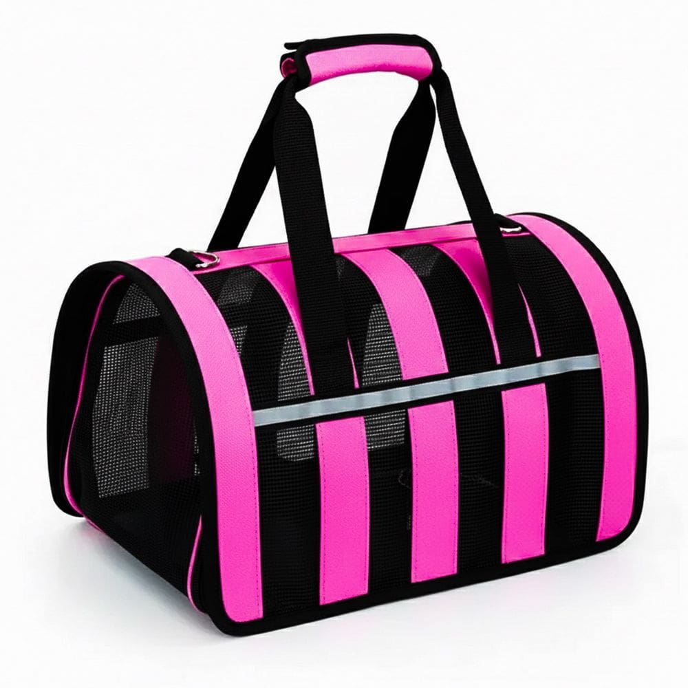 Bolsa Transporte Pet Gato Cachorro Cao Animais Estimaçao Faixa Refletiva Viagem Passeio Aviao Segurança Confortavel