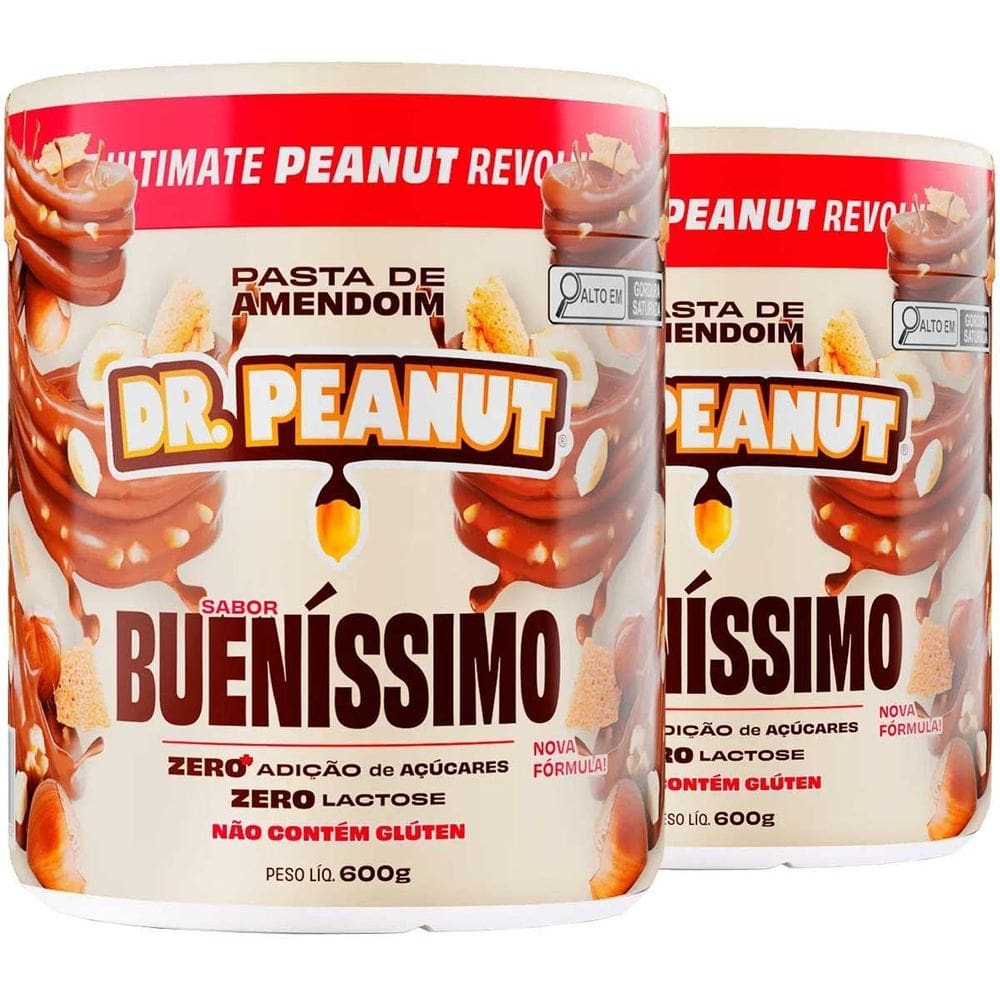 Kit 2 Pasta De Amendoim Buenissimo 600G- Dr. Peanut