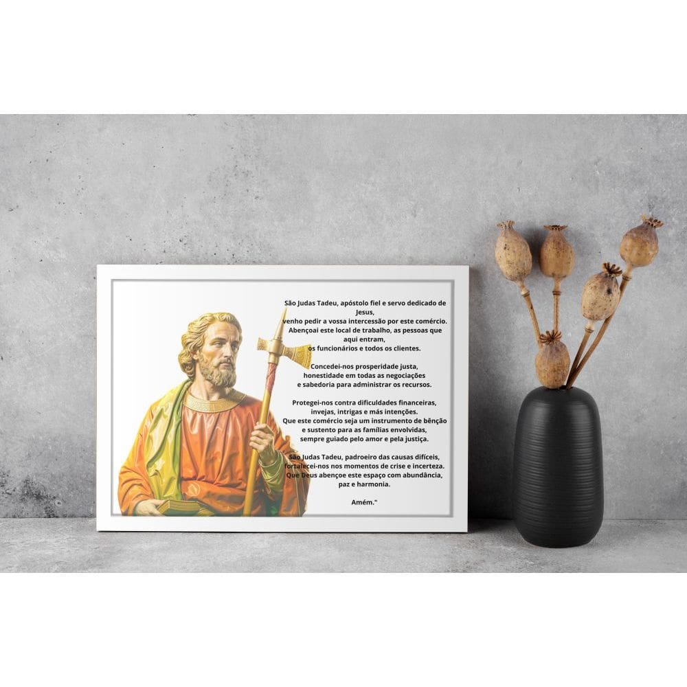 Oração de São Judas Tadeu ao Trabalho - 30 x 40 Caixa (vinil)