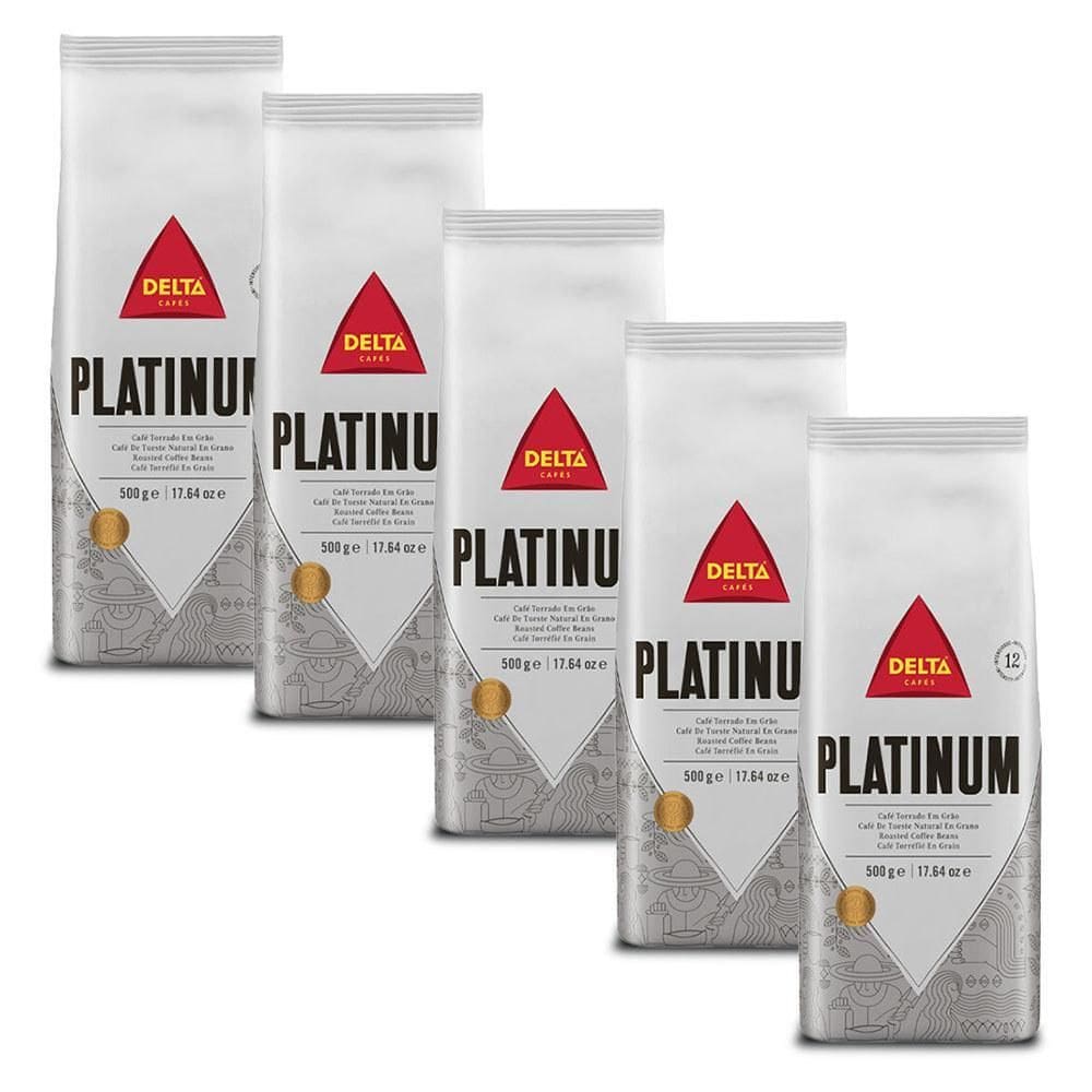 Café Em Grãos Delta Cafés Platinum Int 12 Kit 5 Unid De 500G