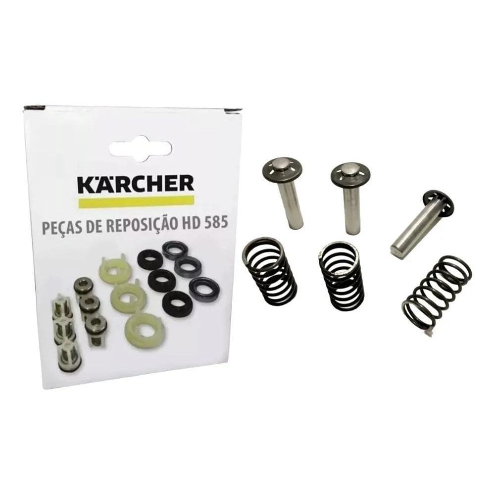 2X Kit Reparo Hd585 Válvulas Gaxetas Pistão Mola Karcher - F