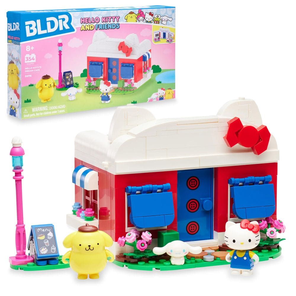 Conjunto de construção BLDR Hello Kitty`s Dream Cafe com minifiguras