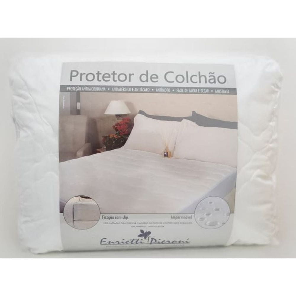 Protetor de Colchão Solteiro - Impermeável Antialérgico Antiácaro Antimofo - Lavável - Enrietti Pieroni