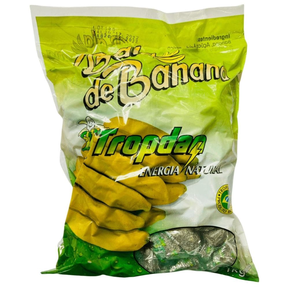 Balas De Banana Pacote Tropdan 1Kg