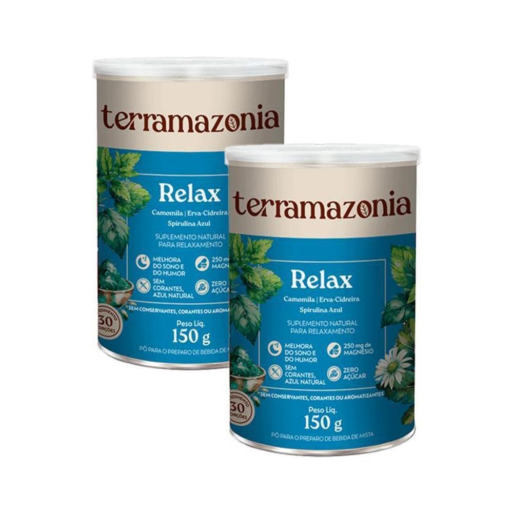 Kit 2X: Relax Camomila, Erva Cidreira E Spirulina Azul