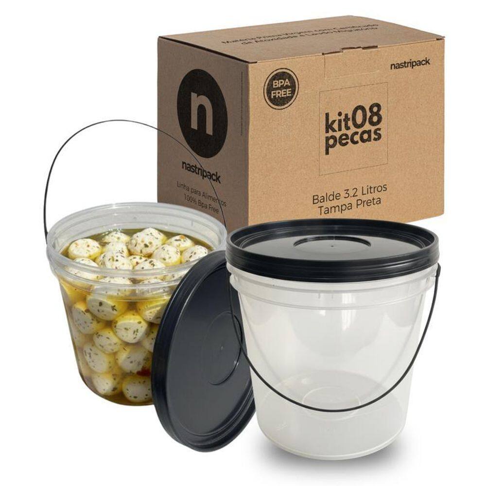 Balde 3.2L Para Agua - 8 Pçs