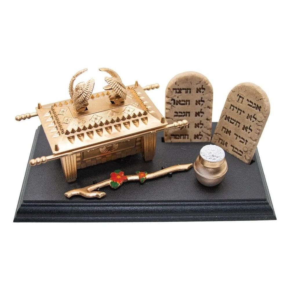 2X Arca Da Aliança Com Utensílios Base Tábuas Vara Arão Maná