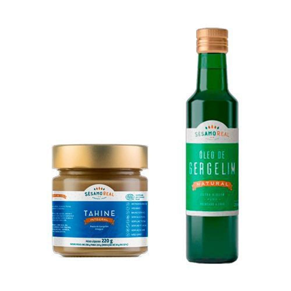 Kit Tahine Integral 220G E Óleo Gergelim 250Ml Sésamo Real