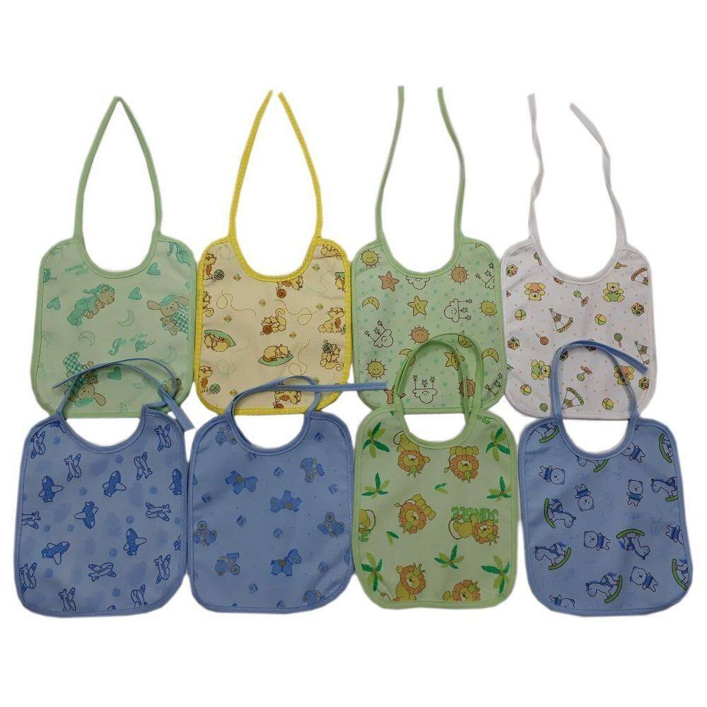 Babador Impermeável Com 3 Unidades - Azul