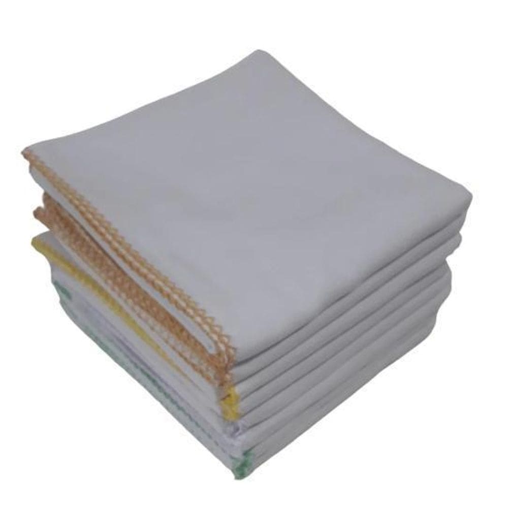 Kit 3 Cueiro Bebê Flanelado Liso Gigante 80X80 - Neutro