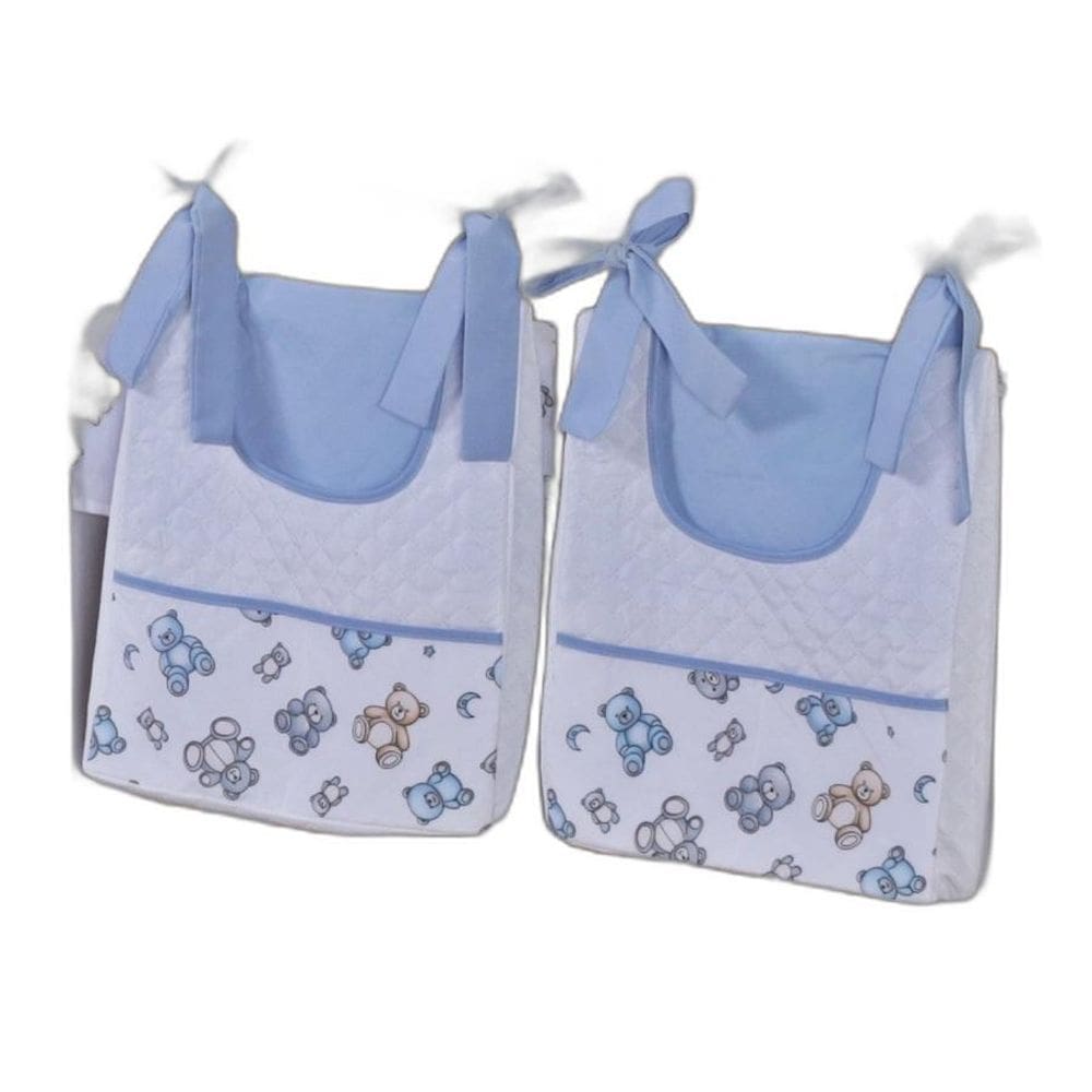 Porta Fralda Organizador Quarto Bebê Menino Menina 2 Peças