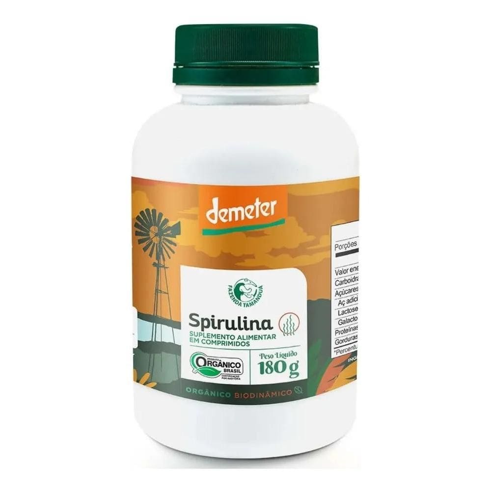 2X Spirulina Orgânica 500Mg, 360 Comprimidos - Fazenda Taman