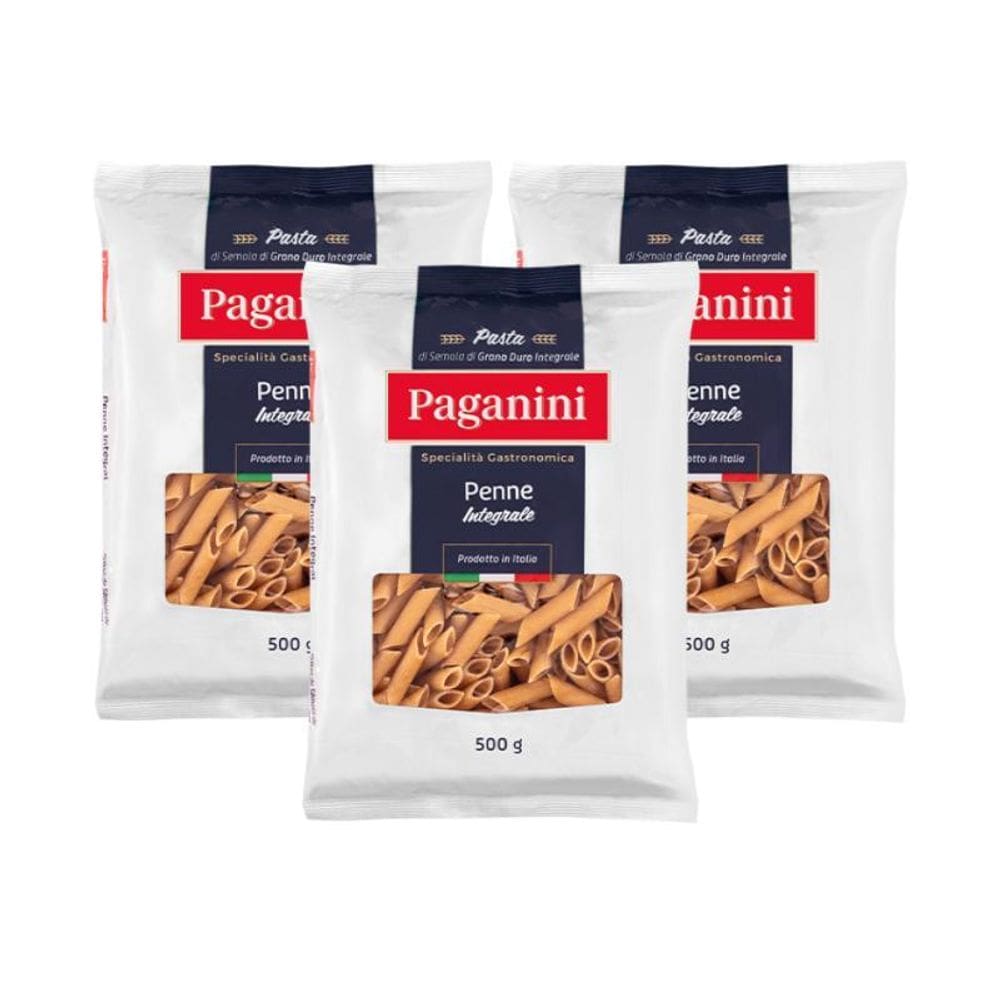 Kit 3X: Macarrão Penne Integral Paganini 500G