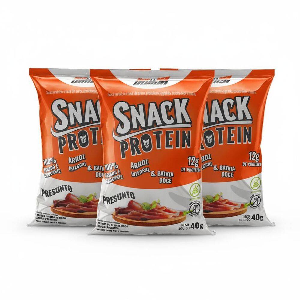 Kit 3 Snack Protein Nutritivo Presunto 12G De Proteina