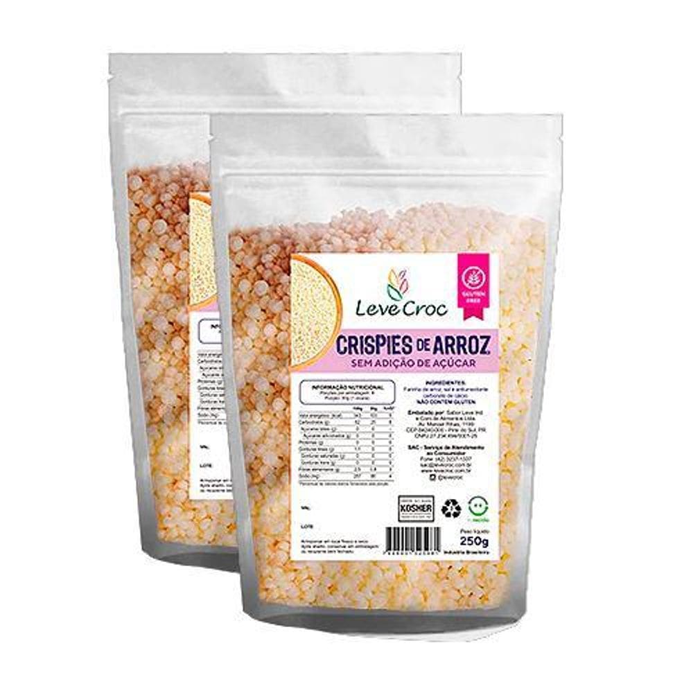 Kit 2X: Crispies De Arroz Natural Sem Glúten Leve Croc 250G