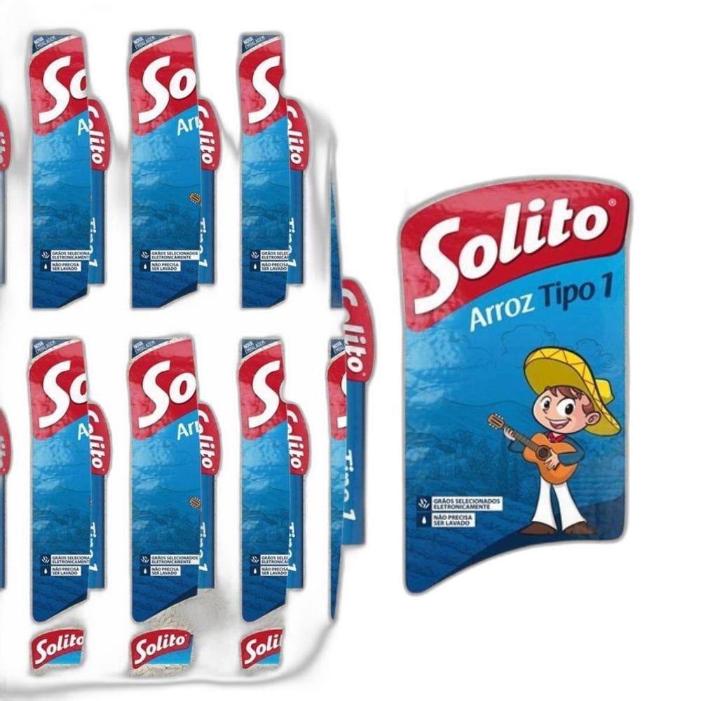 Arroz Polido Tipo 1 Solito Pacote 1Kg Fardo Com 10 Un.