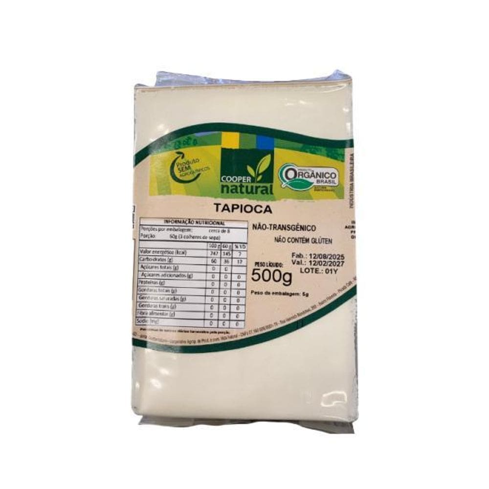Tapioca Orgânica Sem Glúten Coopernatural 500G