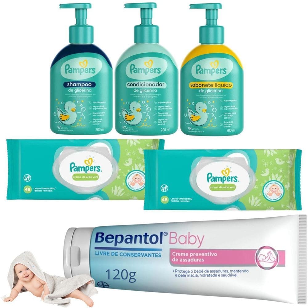 Kit Pampers Bepantol Baby Creme Assaduras Pró-Vitaminas