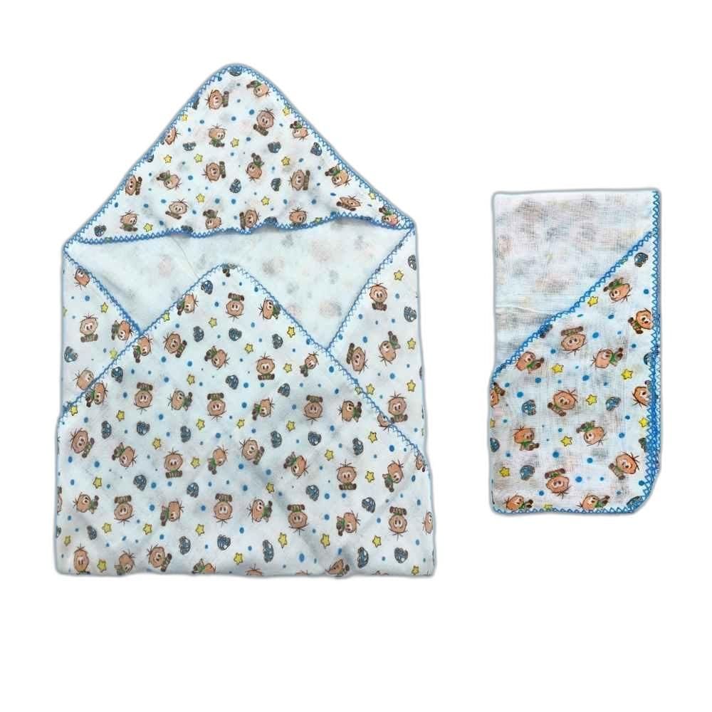 Fralda Estampada Monica 70X70Cm Algodão Com Capuz Masculino