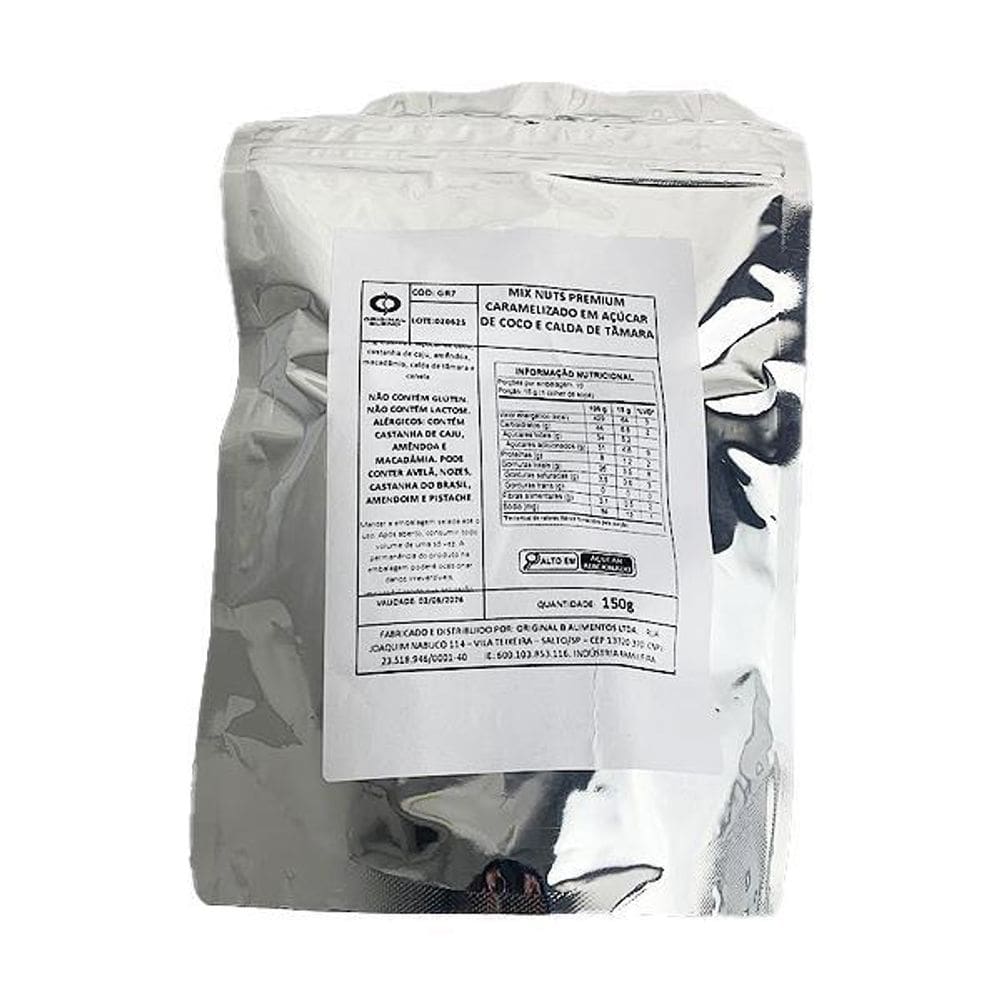 Mix De Nuts Glaceados Com Açúcar De Coco Blend 150G