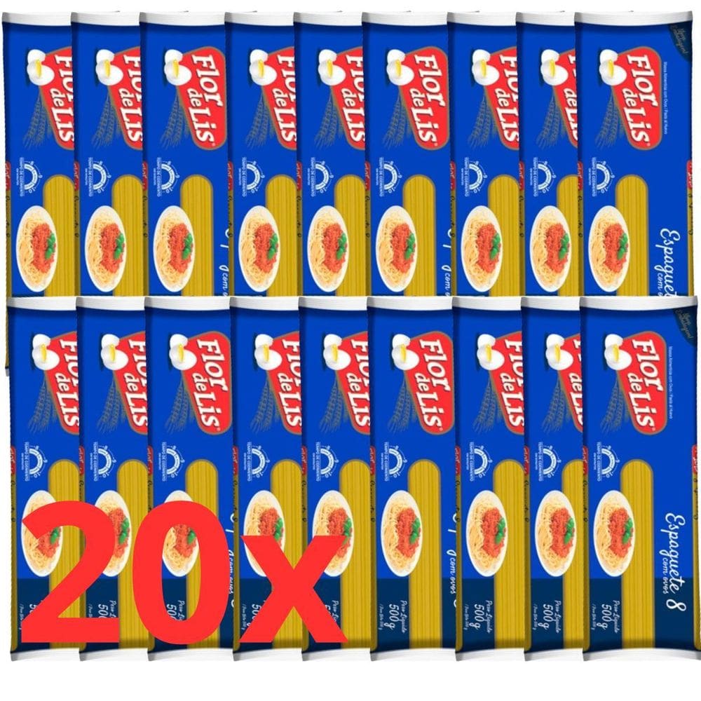 Macarrão Espaguete N8 Flor De Lis Fardo Com 20 Un
