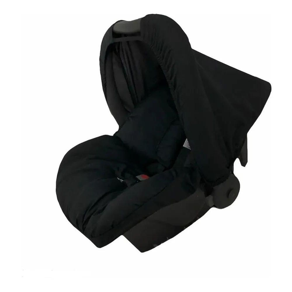 Capa Para Bebê Conforto + Capota/ Protetor De Sol Preto Liso