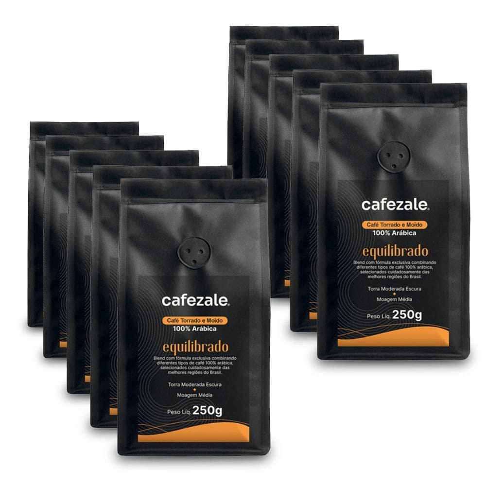 Café Cafezale Equilibrado Moído Kit 10 Pacotes De 250G