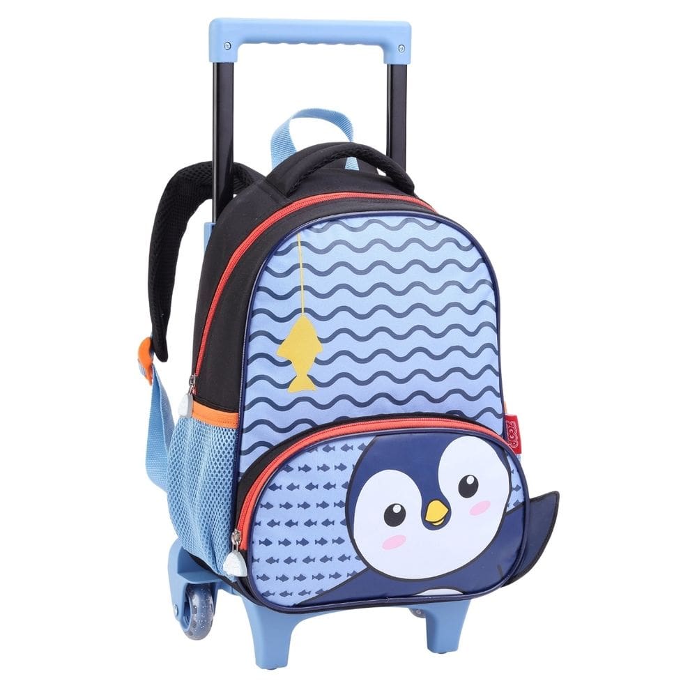 Mochila de Rodas Pinguim Meninos  Passeio Infantil