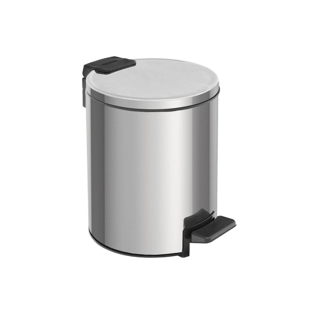 Lixeira Loop Tramontina em Aço Inox com Pedal e Balde 3 Litros