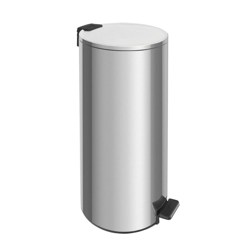 Lixeira Loop Tramontina em Aço Inox com Pedal e Balde 30 Litros