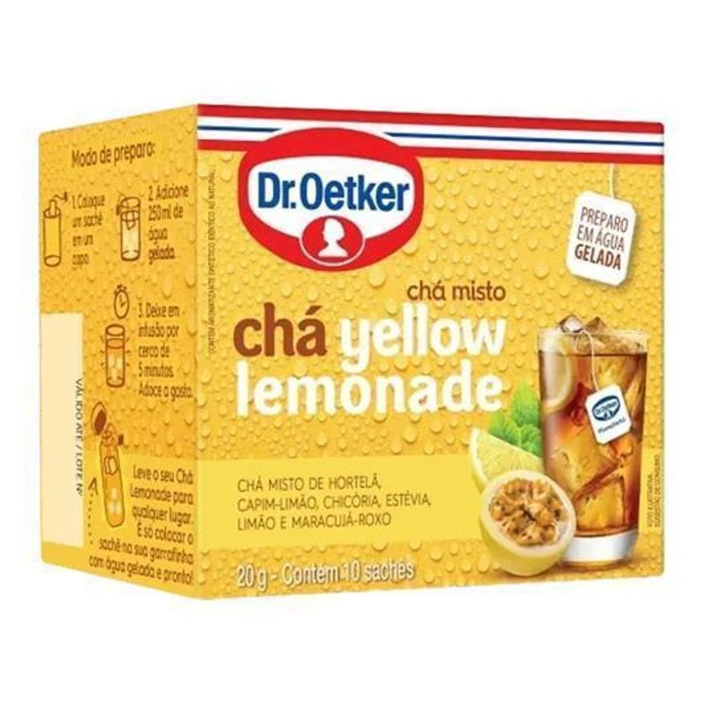 Chá Yellow + Pink Lemonade Dr. Oetker Total 20 Sachês
