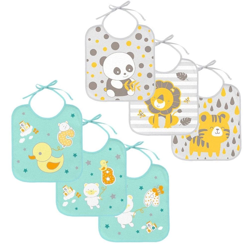 Kit 3 Unidades Babador Bebê Impermeável Algodão - Neutro