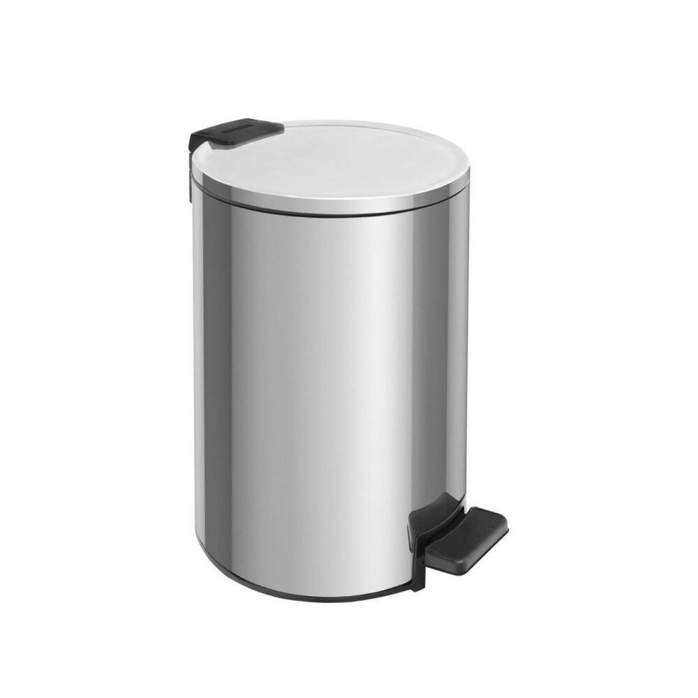 Lixeira Loop Tramontina em Aço Inox com Pedal e Balde 5 Litros