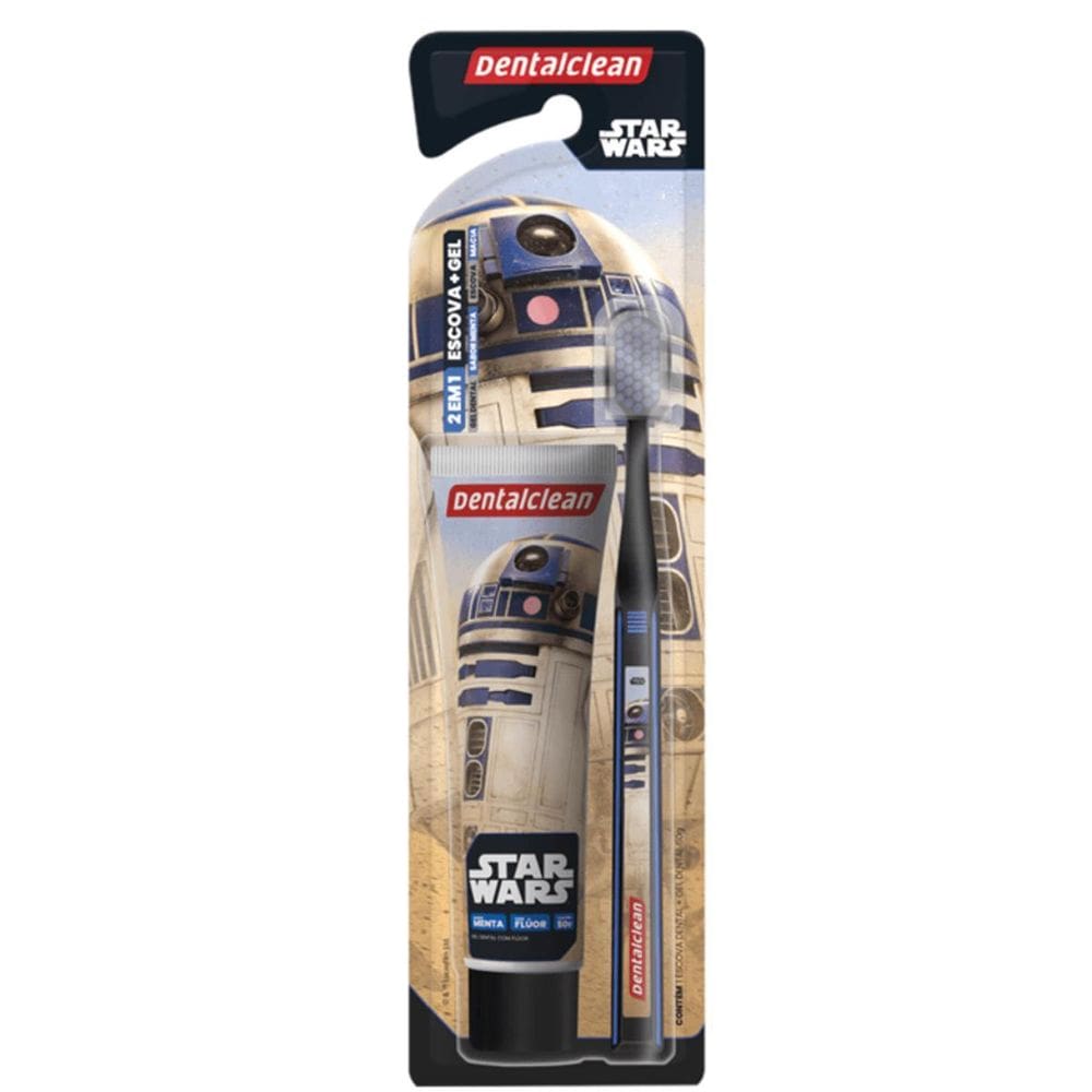 Kit Higiene Bucal Juvenil Dentalclean R2-D2 Escova E Gel