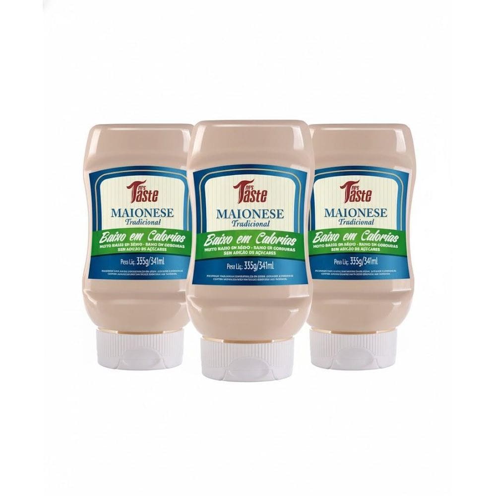 Kit 3 Molho Maionese 335G Saudavel E Saboroso Zero Açucar