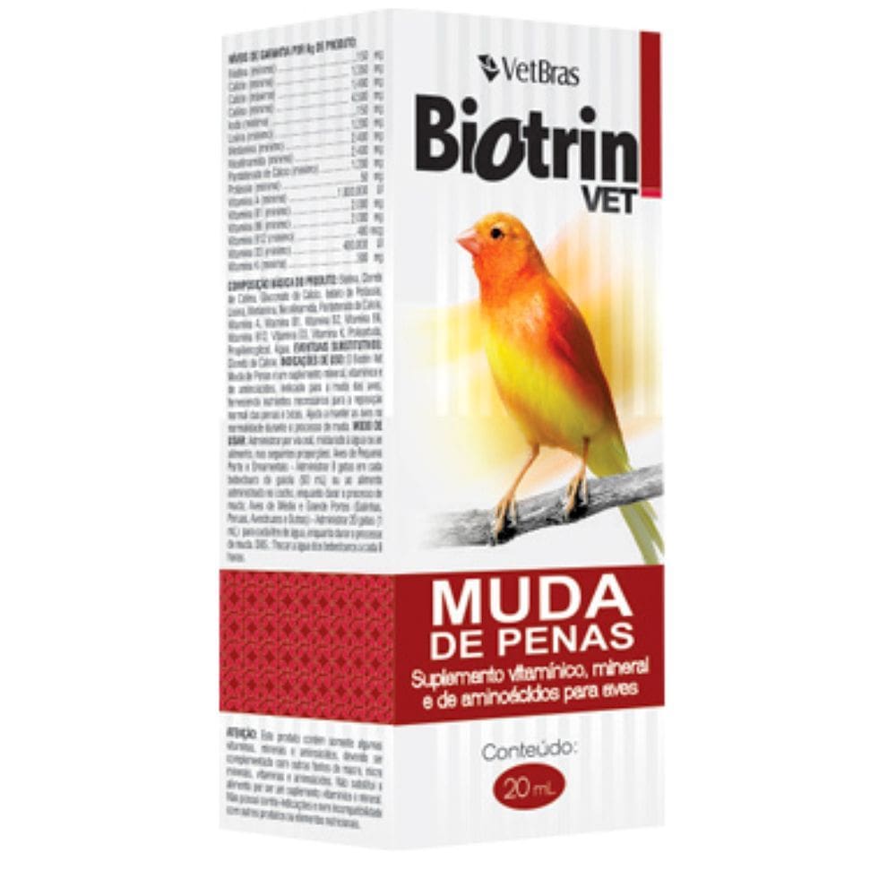 Biotrin Vet VetBras Muda de Penas 20ml