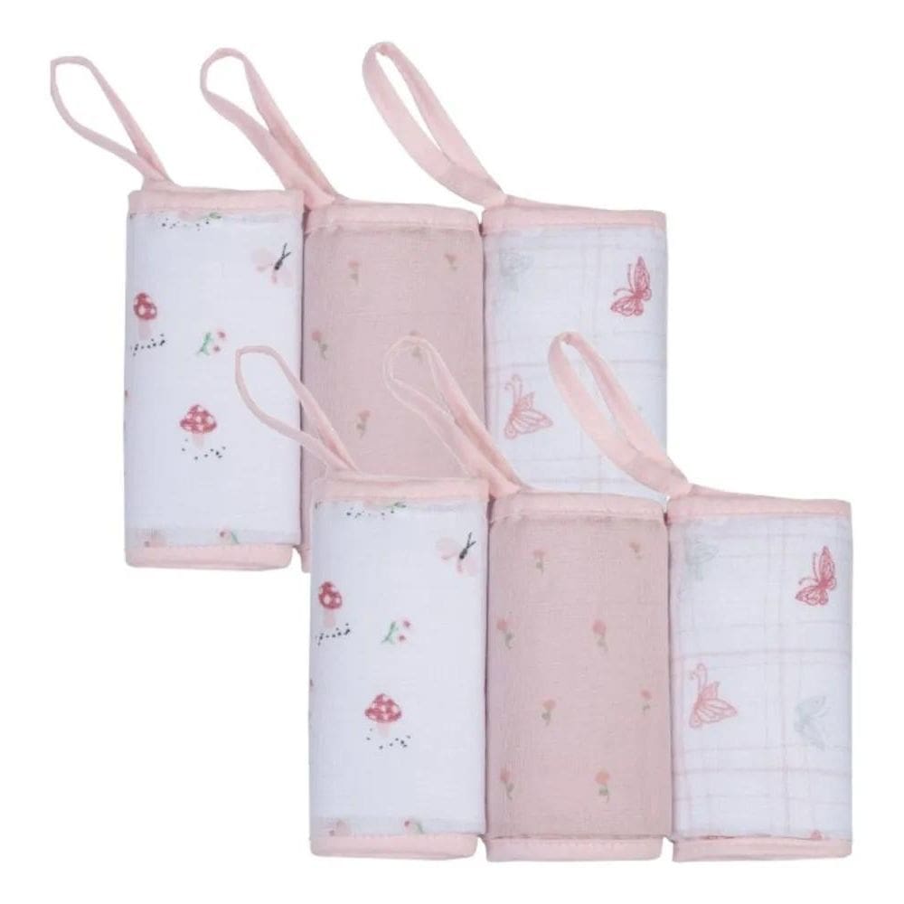 2X Toalhinha De Boca Bebe Soft Fralda Kit 6 Unidades 100% Al