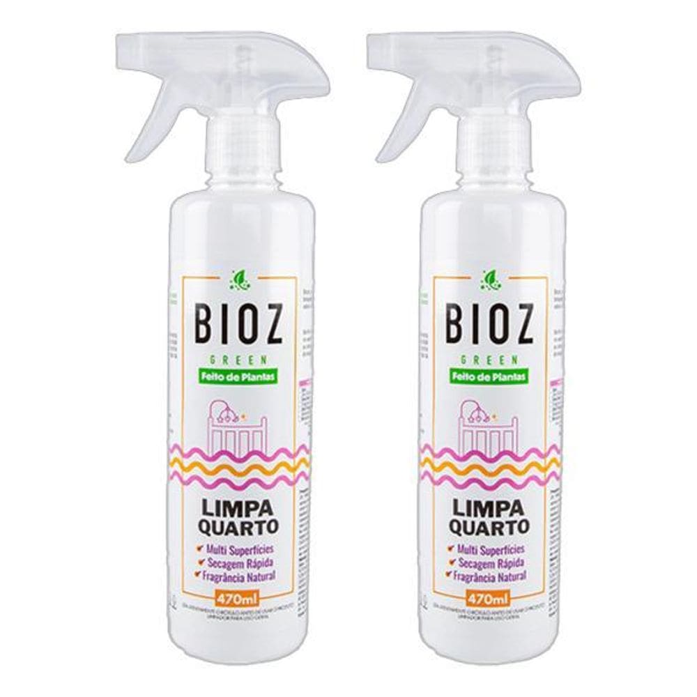 Kit 2X: Limpa Quarto Baby Biodegradável Bioz Green 470Ml