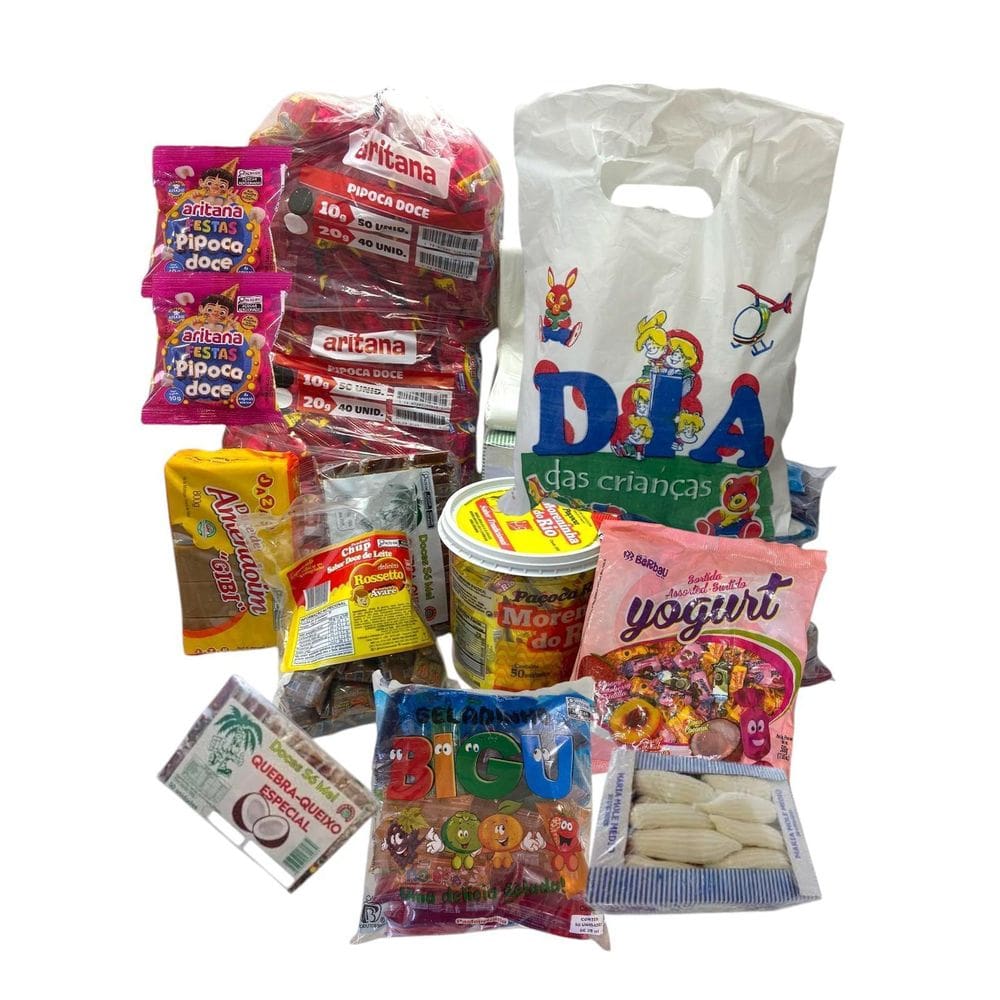 Kit Doces Dia Das Crianças Para Montar 50 Saquinhos