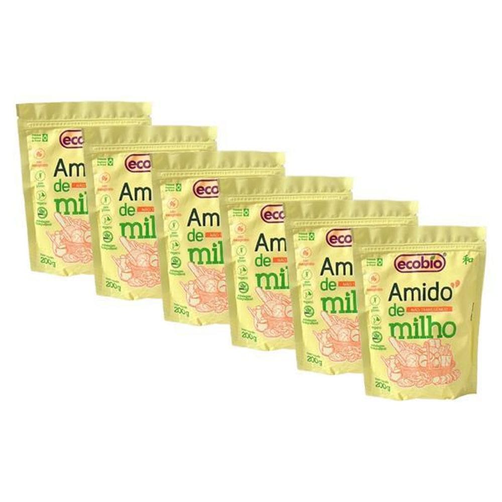 Kit 6X: Amido De Milho Não Transgênico Ecobio 200G