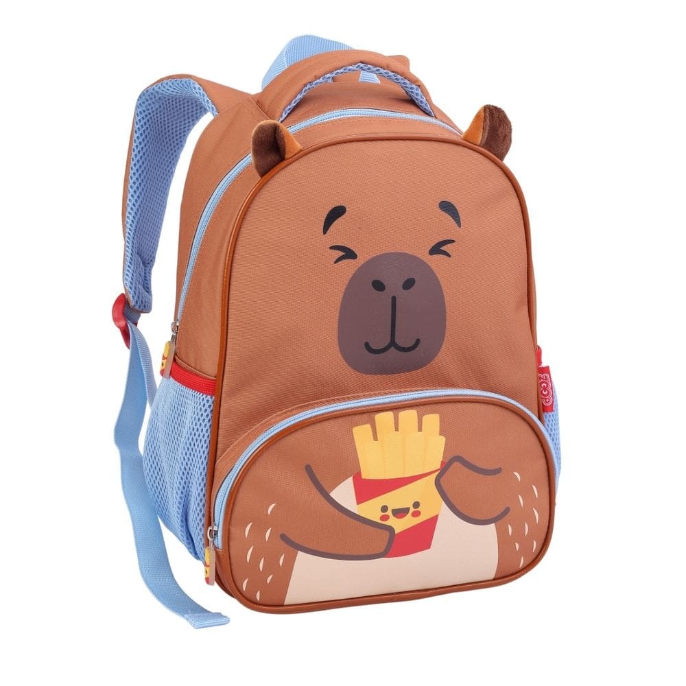 Mochila De Costa Capivara Creche Meninos Infantil