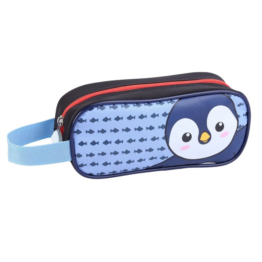 Estojo Infantil Pinguim Meninos  Simples Escolar